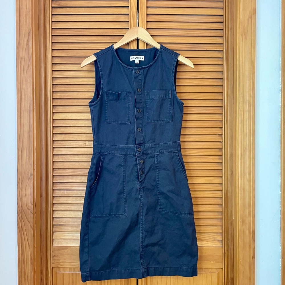Rowing Blue Sleeveless Denim Button-Front Mini Dress
